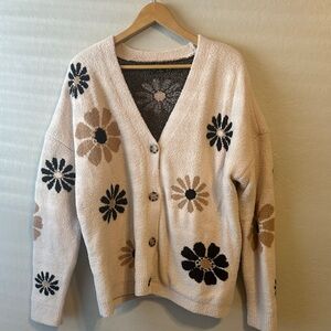 Volcom Beige Floral Cardigan